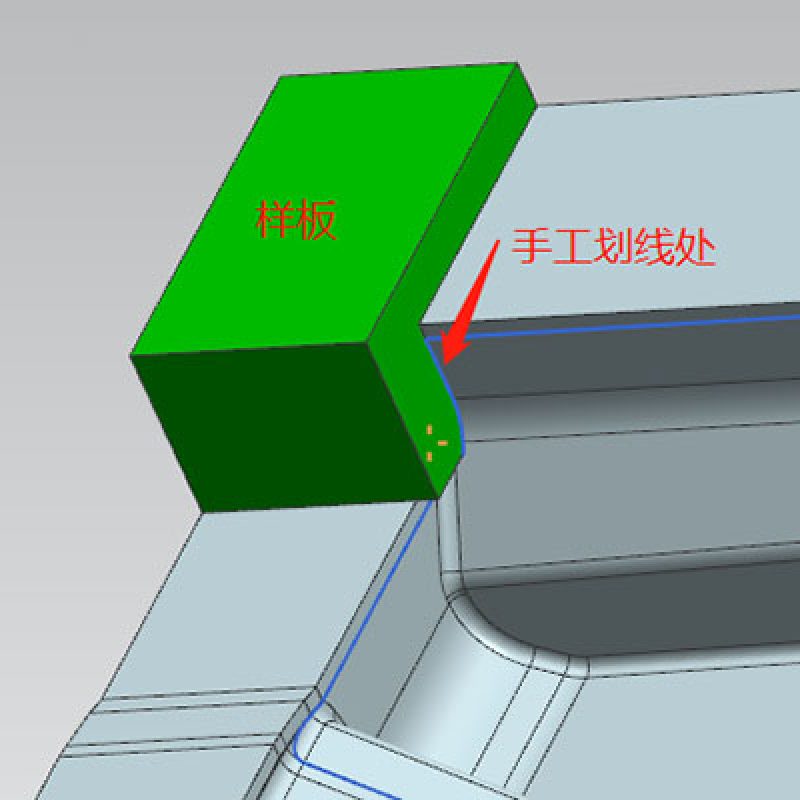代木模具表面刻线的方法