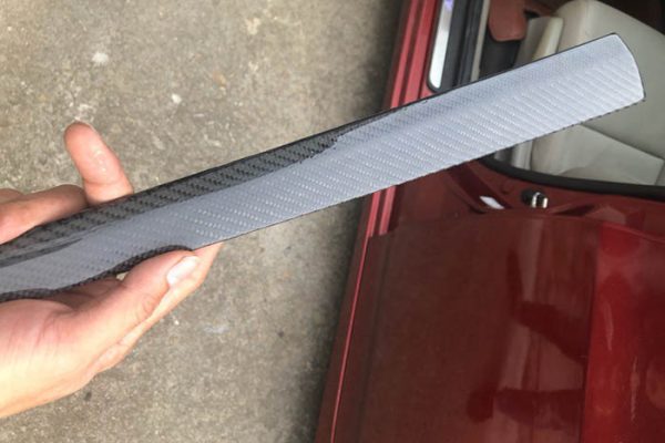 汽车内饰件包覆碳纤维布制作图例