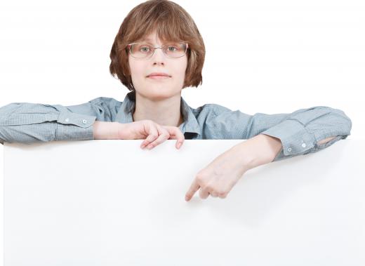woman-in-glasses-with-white-foam-board