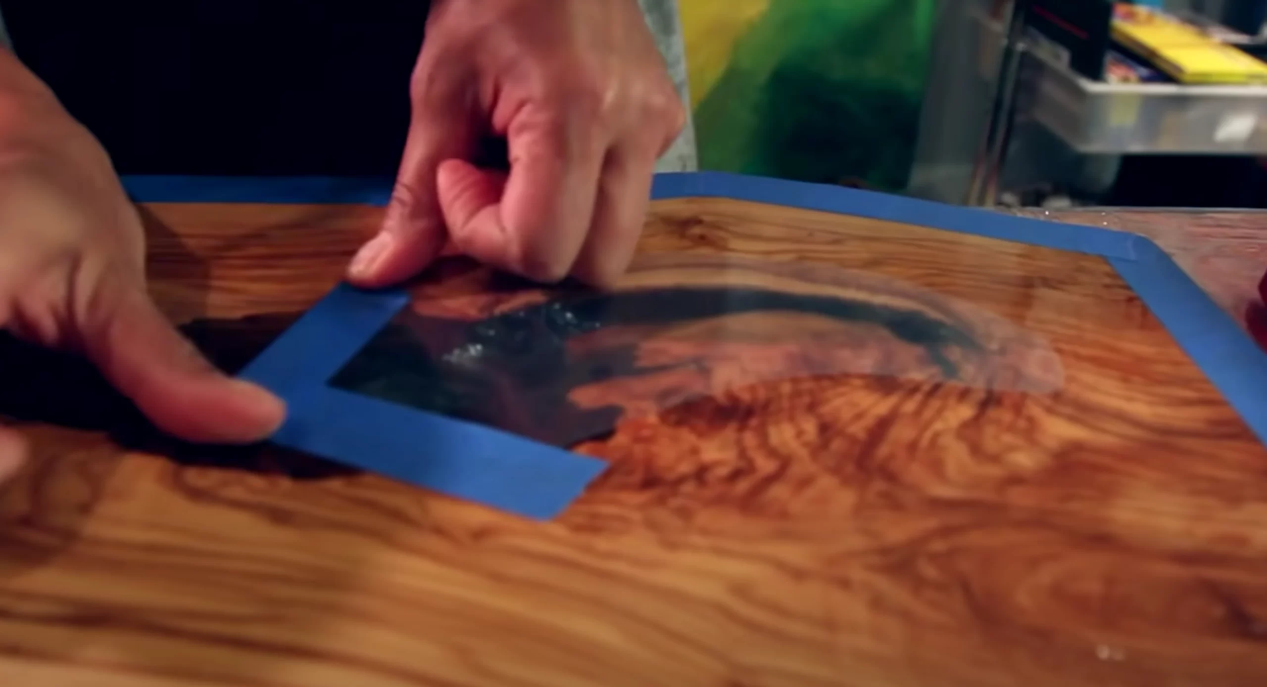 环氧树脂填补木孔